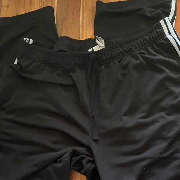 adidas Black track pants with White Stripes - Picture 1 of 4